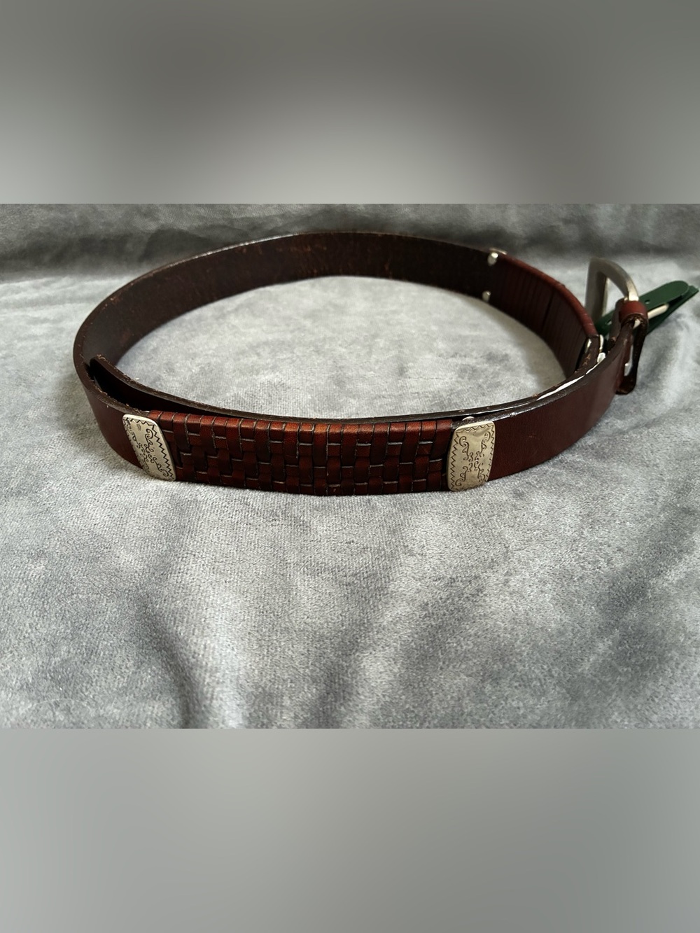 Women’s Fossil Brown Leather Belt with Silver Buckle - Picture 2 of 13